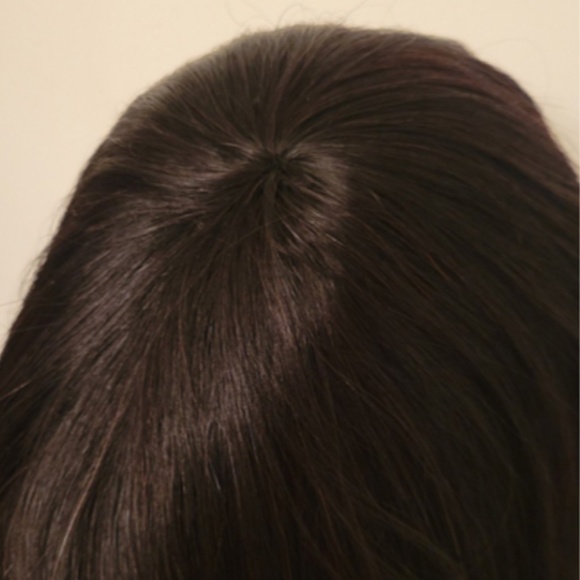 23" Human Hair "Gipson" Straight Wig with Bangs - Picture 7 of 11